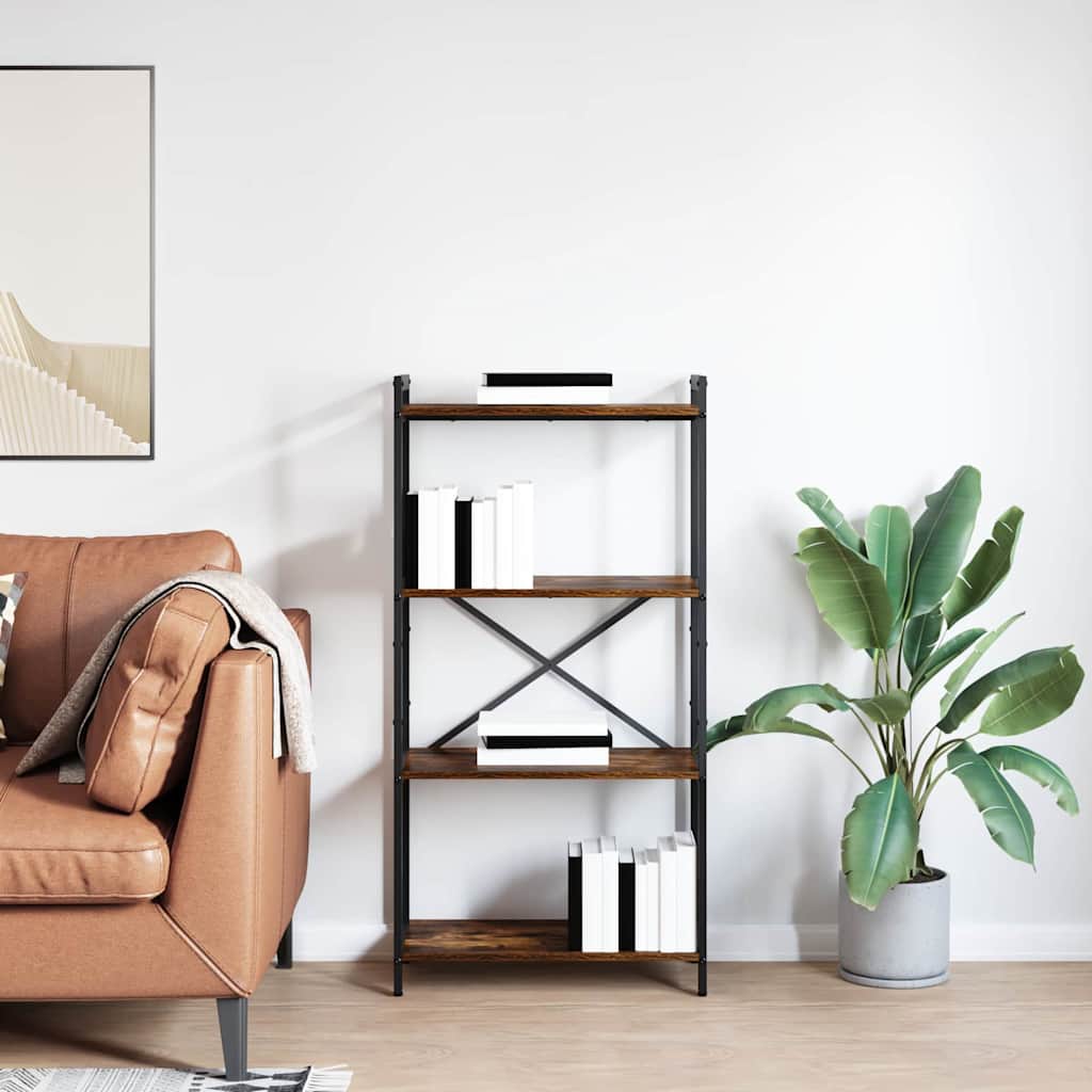 Knygų lentyna Dūminio ąžuolo 60 x 30 x 118 cm Apdirbta mediena