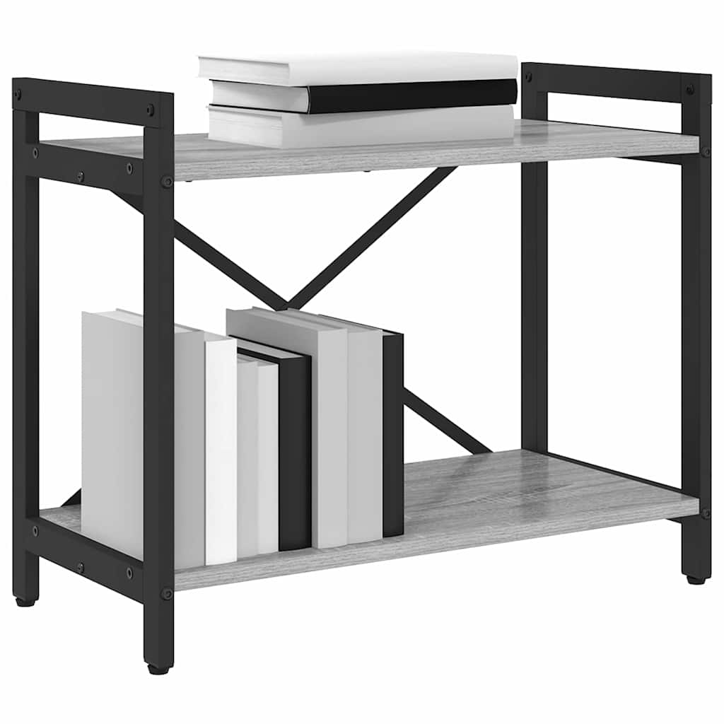 Grāmatu plaukts Pelēks sonoma ozolkoka 60 x 30 x 48.5 cm