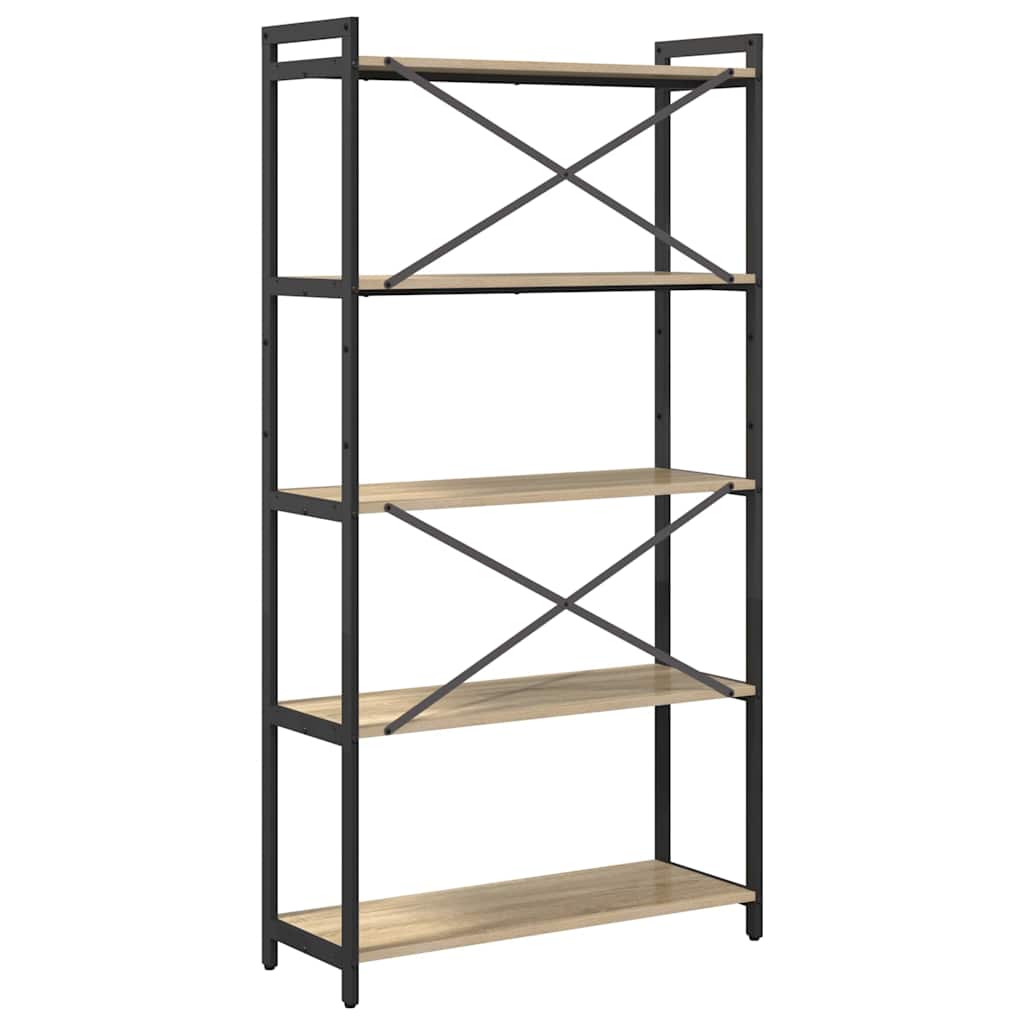 Bookcase Sonoma Oak 80 x 30 x 153 cm Engineered wood