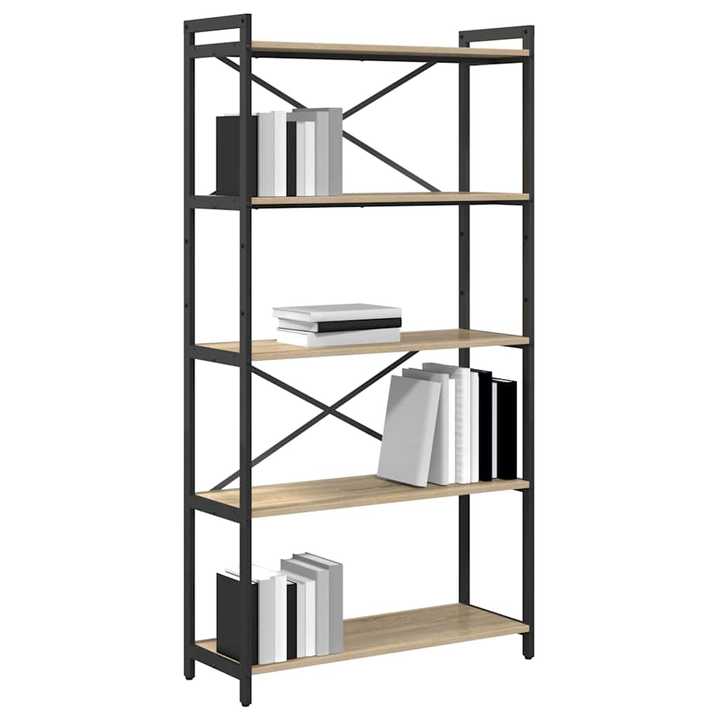 Bookcase Sonoma Oak 80 x 30 x 153 cm Engineered wood