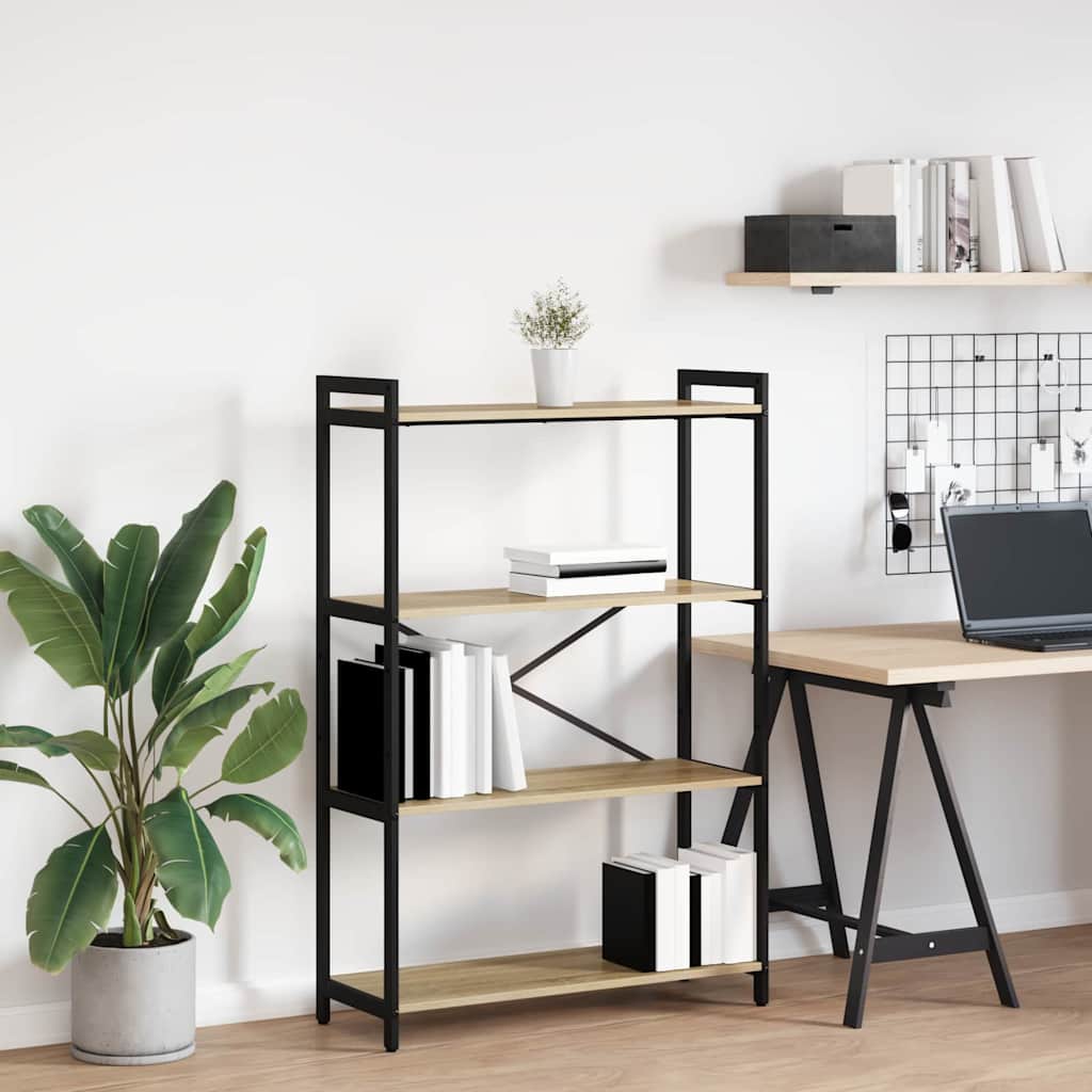 Bookshelf Sonoma Oak 80x30x118 cm Engineered Wood