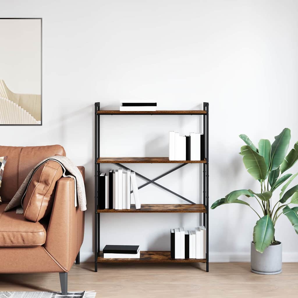 Knygų lentyna Dūminio ąžuolo 80 x 30 x 118 cm Apdirbta mediena