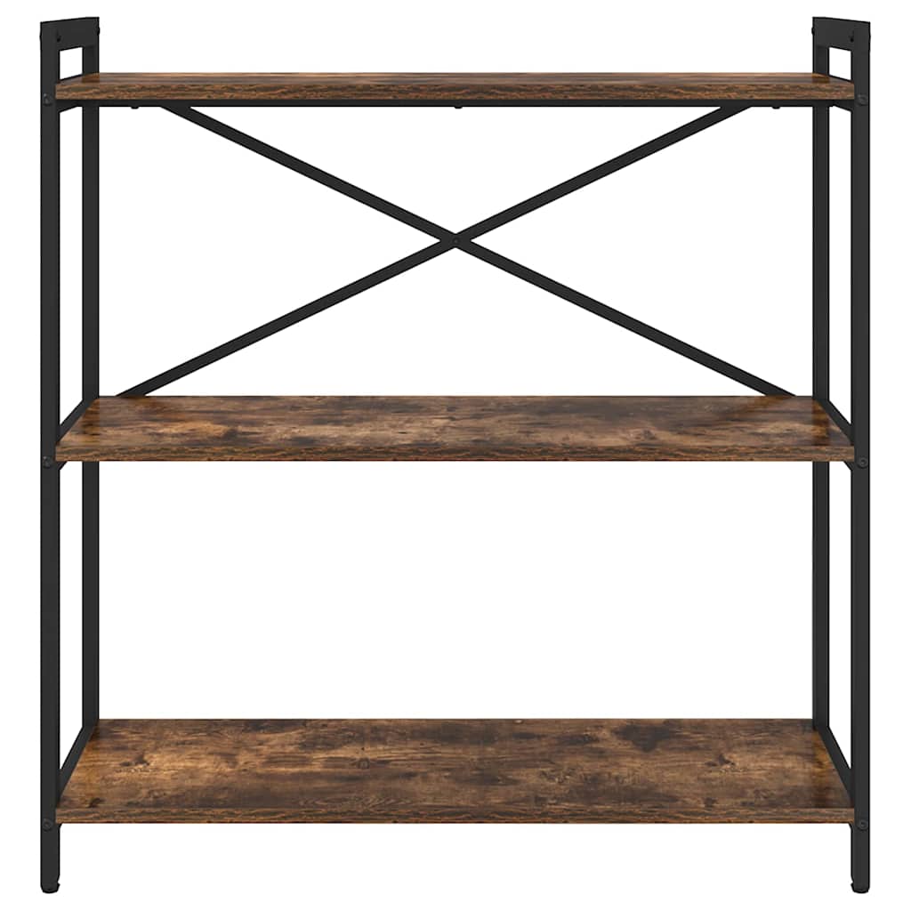 Bookcase Smoked Oak 80x30x83 cm Engineered Wood