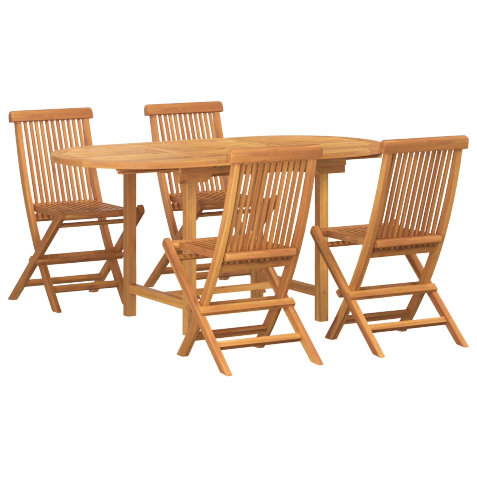 Sodo valgomojo komplektas 5 pcs Ruda 160 x 80 x 75 cm