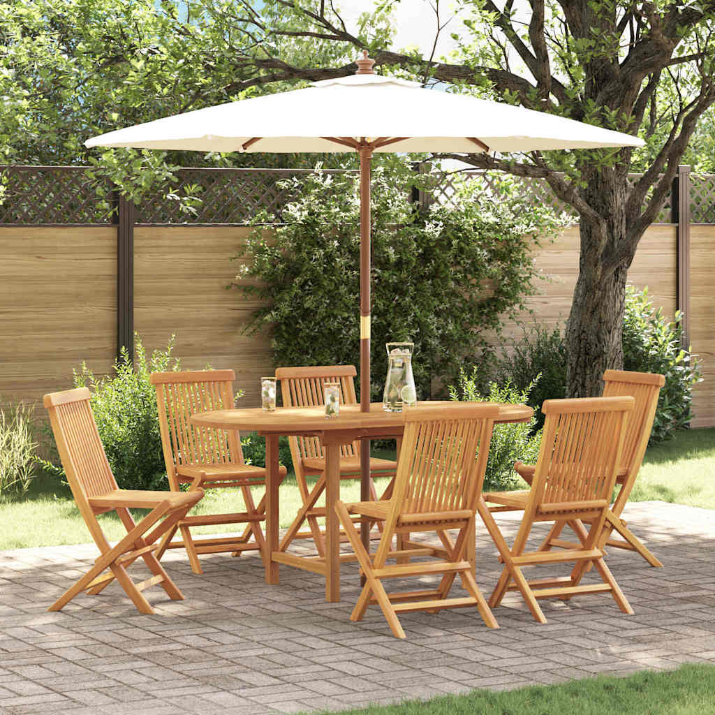 Sodo valgomojo komplektas 7 pcs Ruda 160 x 80 x 75 cm