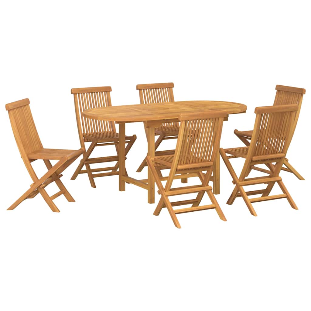 Sodo valgomojo komplektas 7 pcs Ruda 160 x 80 x 75 cm