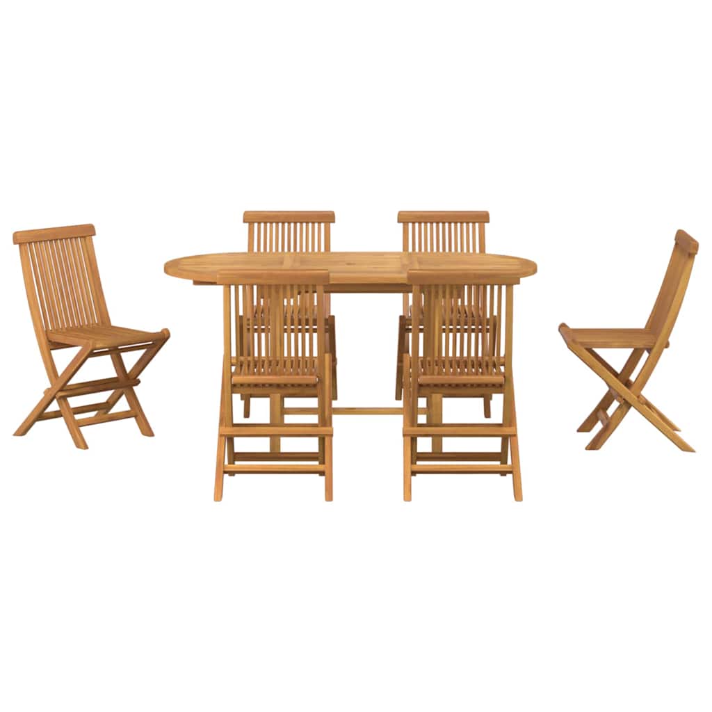 Sodo valgomojo komplektas 7 pcs Ruda 160 x 80 x 75 cm