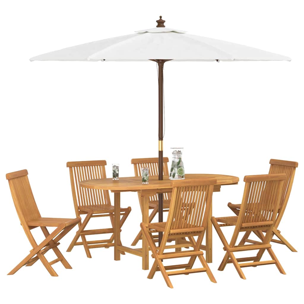 Sodo valgomojo komplektas 7 pcs Ruda 160 x 80 x 75 cm