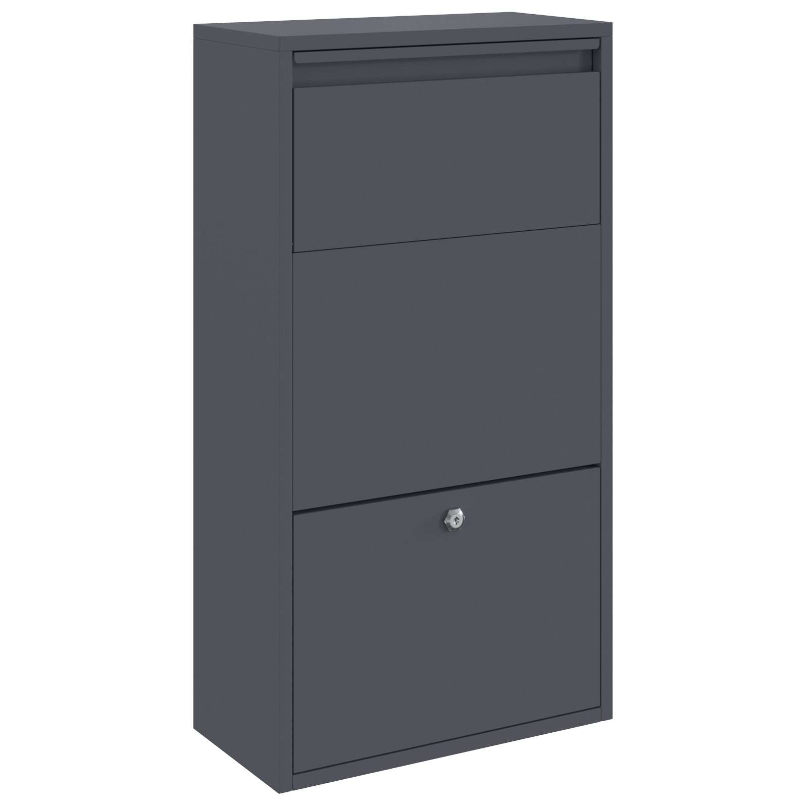 Parcel Box with Storage Anthracite 44 x 22 x 82 cm Steel