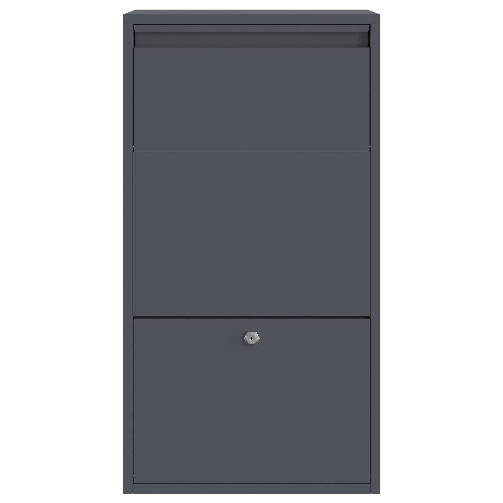 Parcel Box with Storage Anthracite 44 x 22 x 82 cm Steel