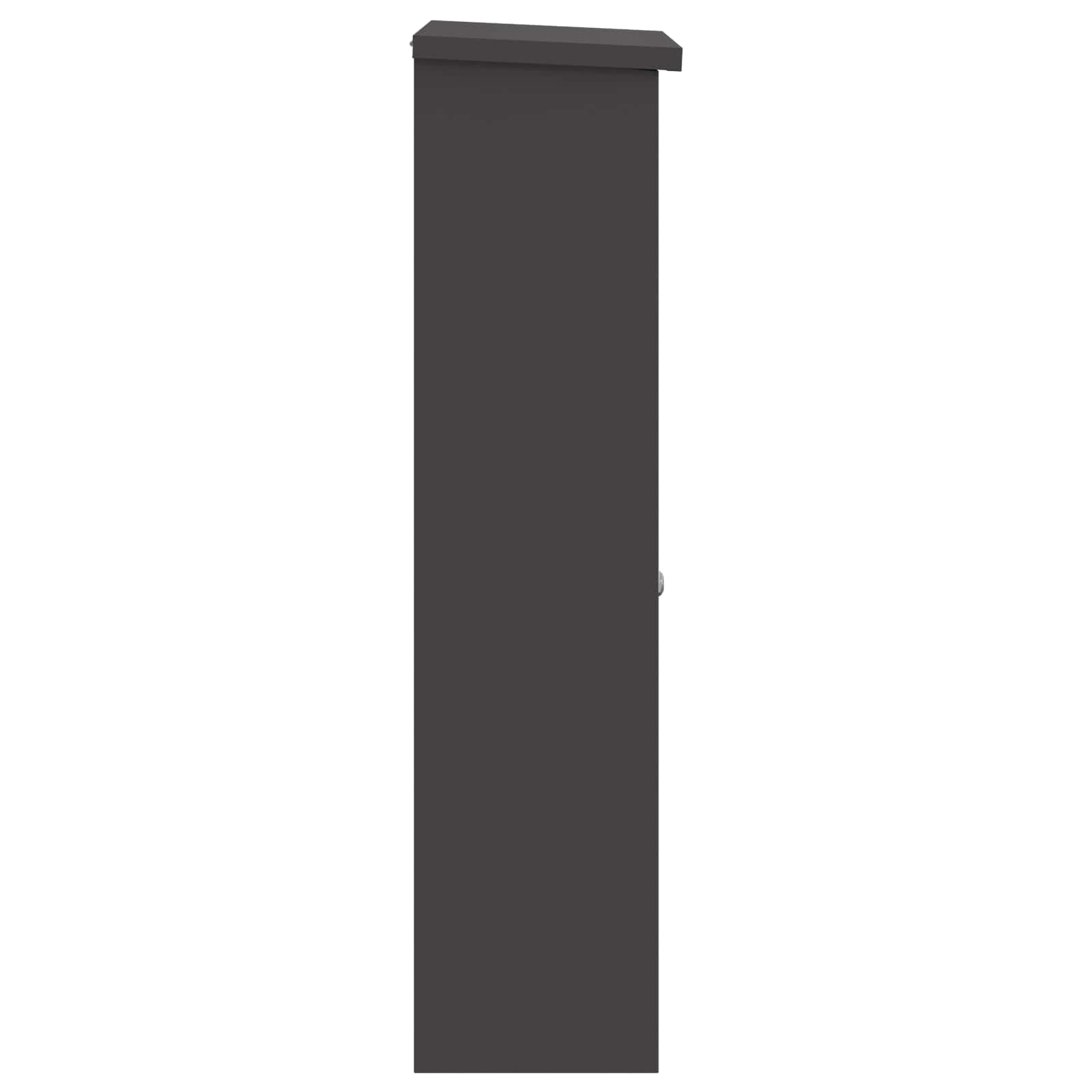 Parcel Box with Storage Black 44.5 x 29 x 110.5 cm Steel