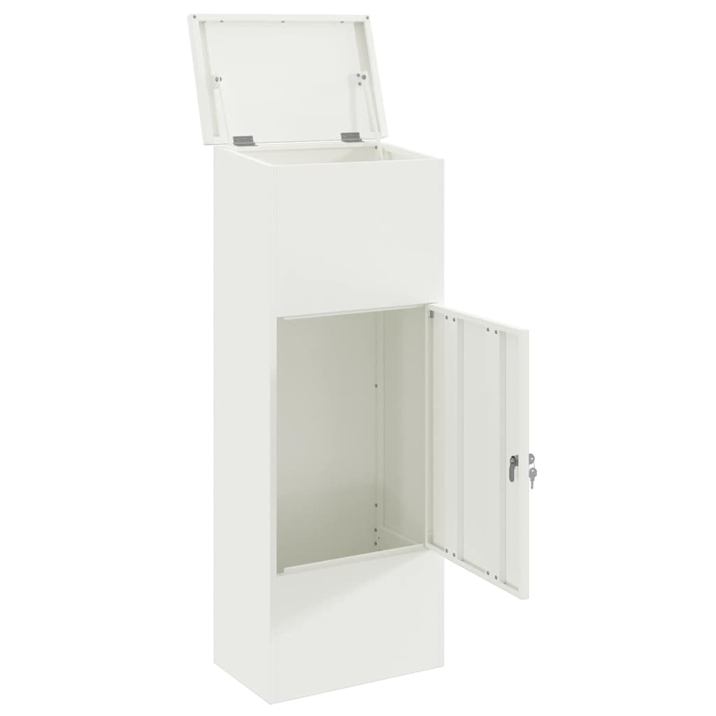 Siuntų dėžutė su saugykla Balta 44,5 x 29 x 110,5 cm Plienas