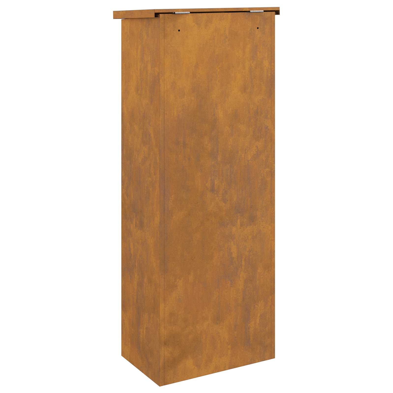 Siuntų dėžutė su saugykla Rūdijanti 44,5 x 29 x 110,5 cm