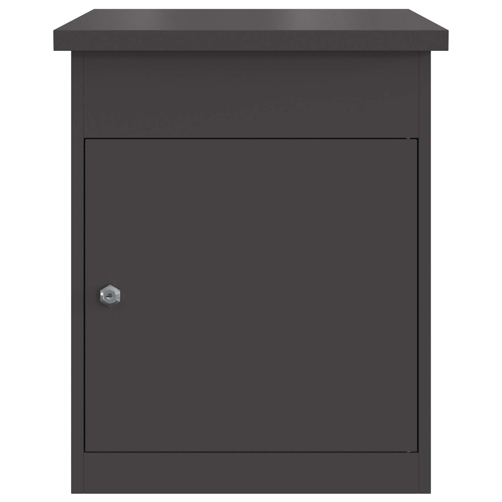 Paku piegādes kaste ar glabātuvi melna 47,5 x 38 x 59 cm tērauds