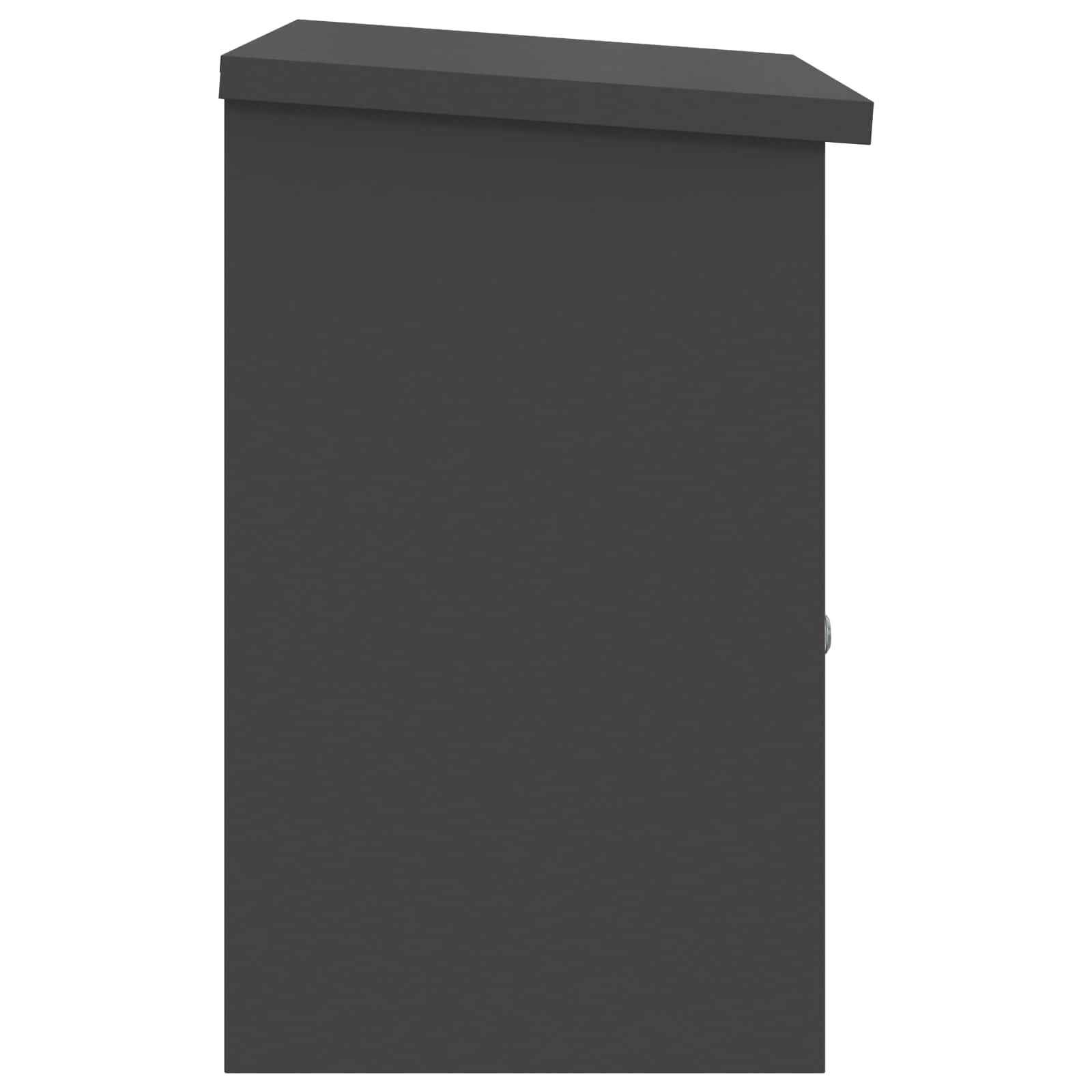 Paku piegādes kaste ar glabātuvi melna 47,5 x 38 x 59 cm tērauds