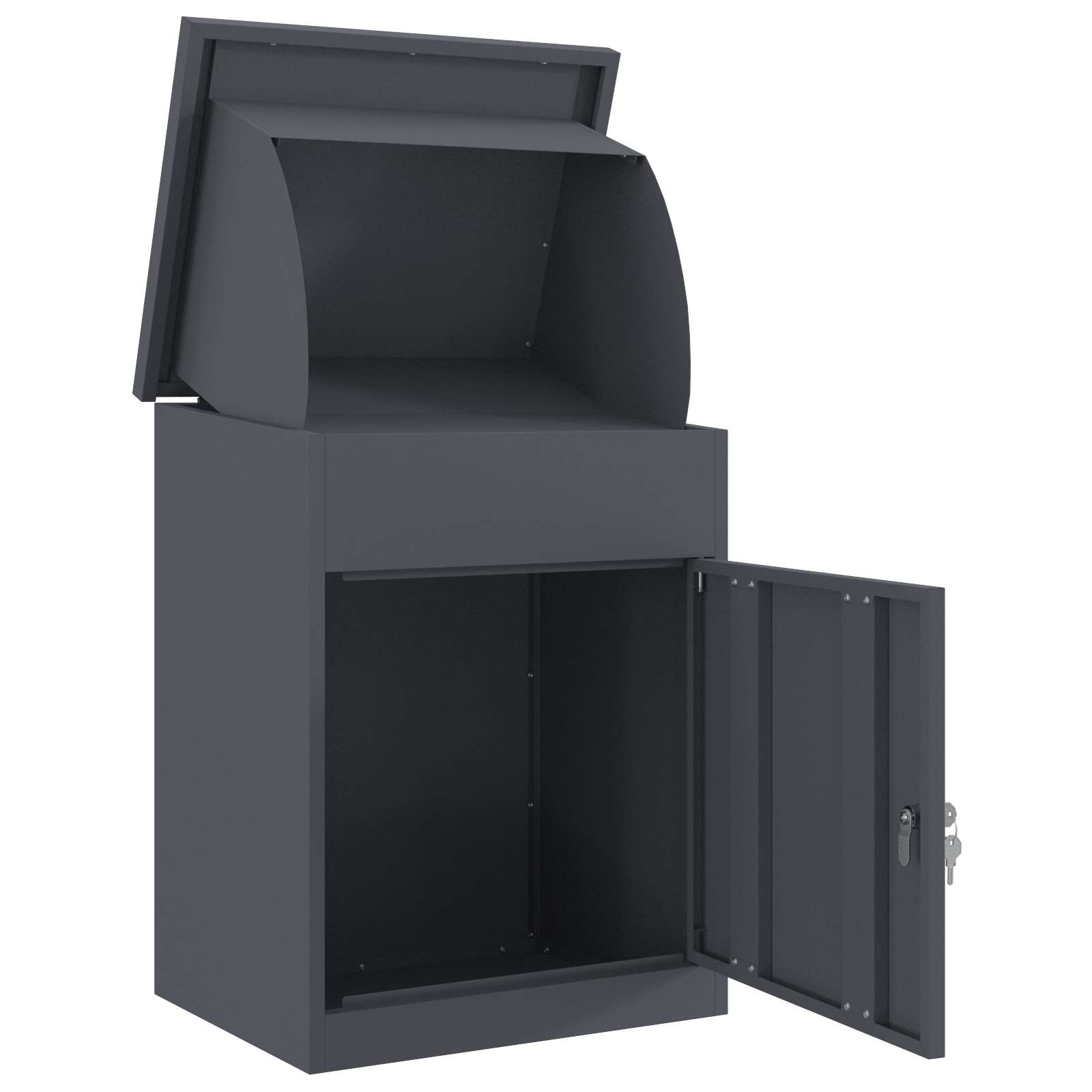 Parcel Box with Storage Anthracite 47.5 x 38 x 59 cm Steel