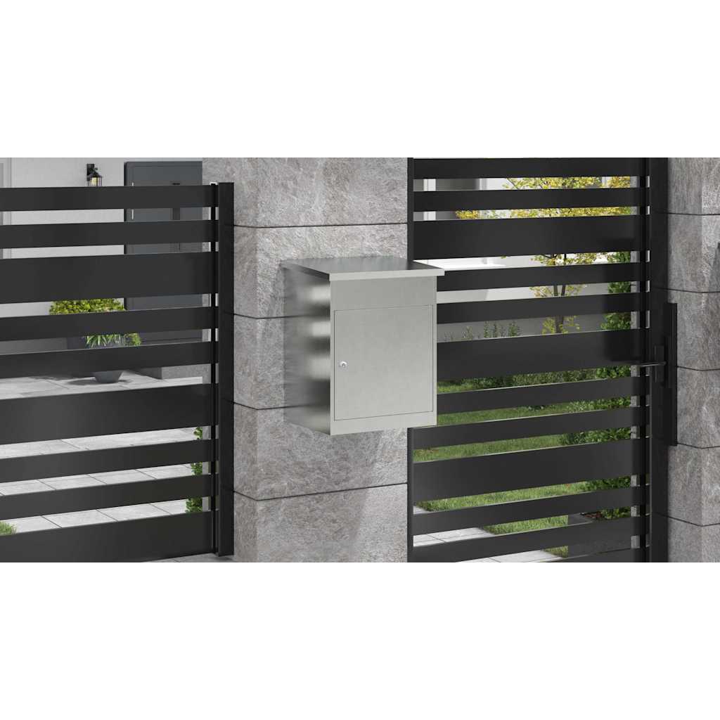 Parcel Box Black 44 x 35 x 59 cm Stainless steel