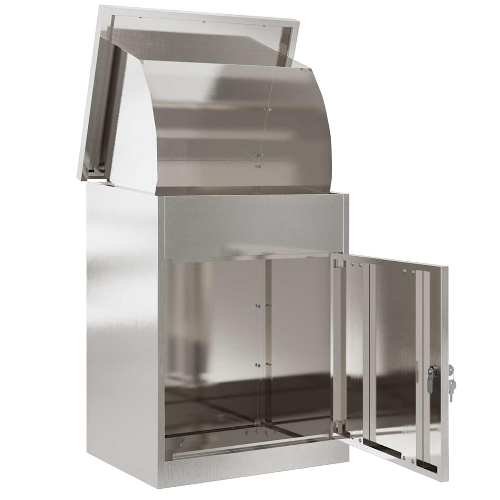 Parcel Box Black 44 x 35 x 59 cm Stainless steel