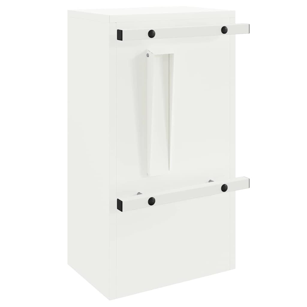 mailbox su saugykla su durimis Balta 30 x 20 x 55 cm Plienas