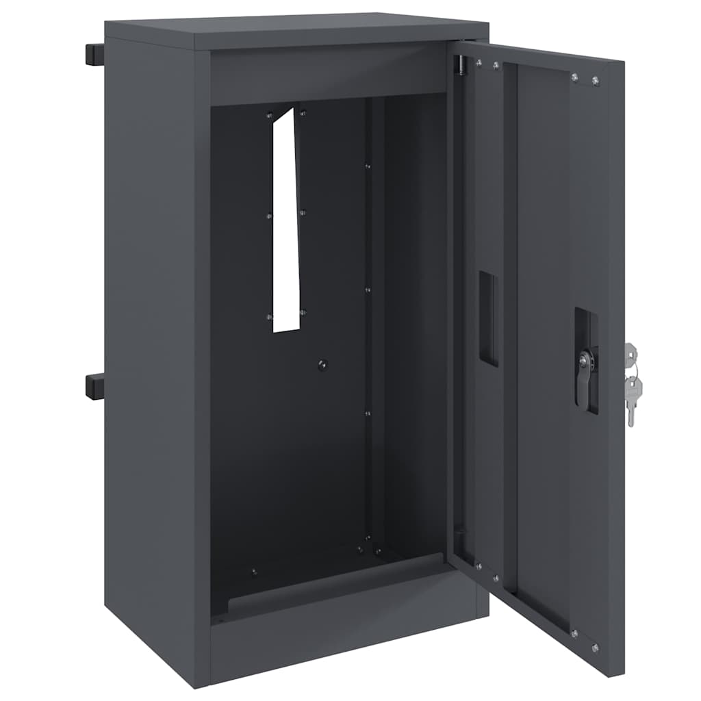 mailbox su saugykla Antracitas 30 x 20 x 55 cm Plienas