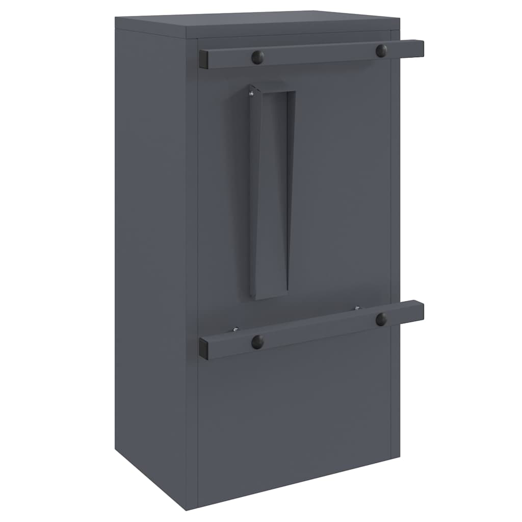 mailbox su saugykla Antracitas 30 x 20 x 55 cm Plienas