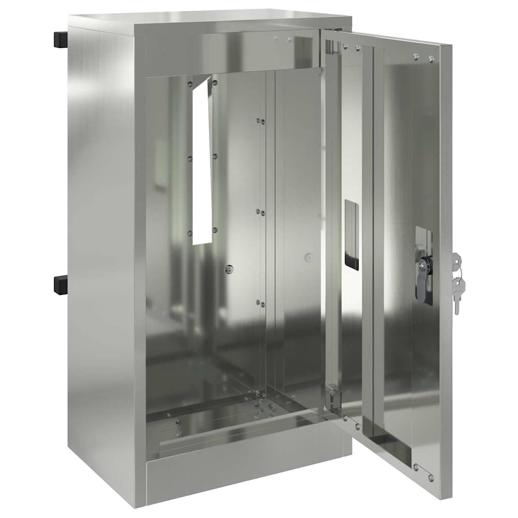 mailbox su saugykla Juoda 30 x 20 x 55 cm Cinkuota plienas