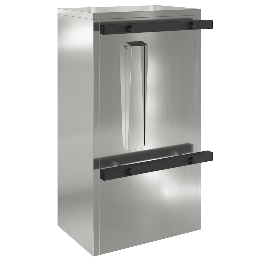 mailbox su saugykla Juoda 30 x 20 x 55 cm Cinkuota plienas