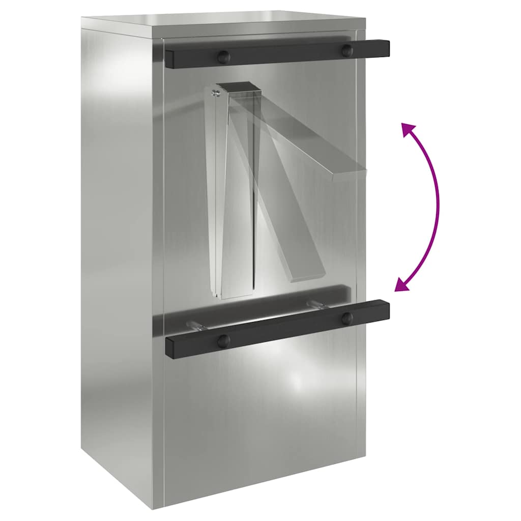 mailbox su saugykla Juoda 30 x 20 x 55 cm Cinkuota plienas