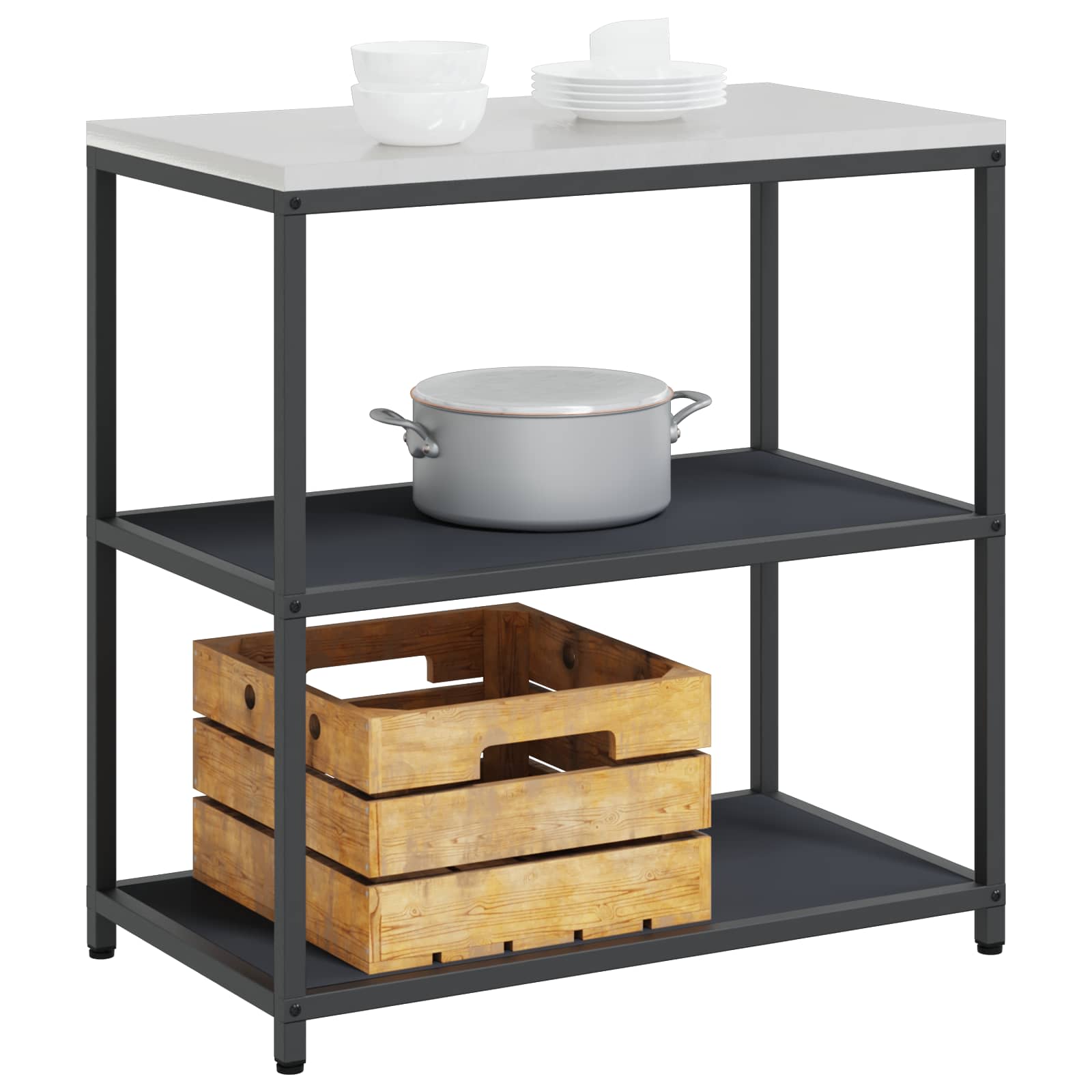 Kitchen Storage Anthracite 60 x 50 x 92 cm Steel