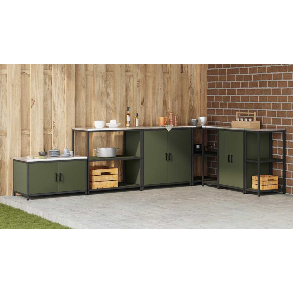 Kitchen storage Olive green 60 x 50 x 92 cm Steel