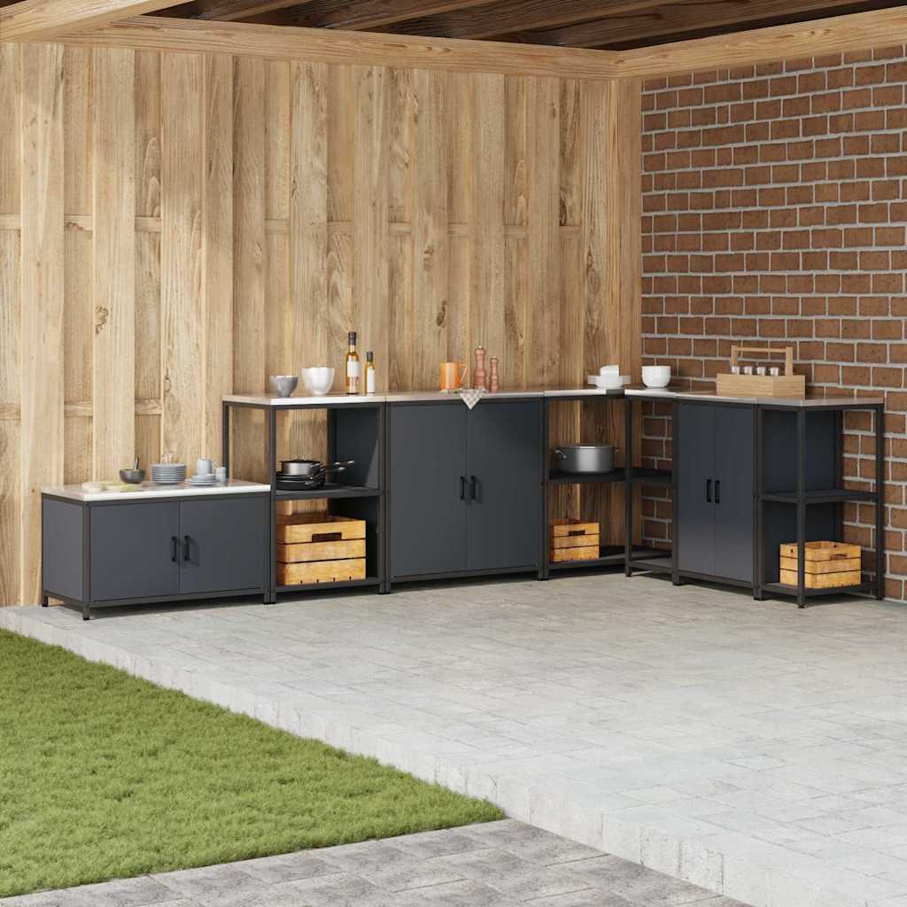 Kitchen Storage Anthracite 60 x 50 x 92 cm Steel
