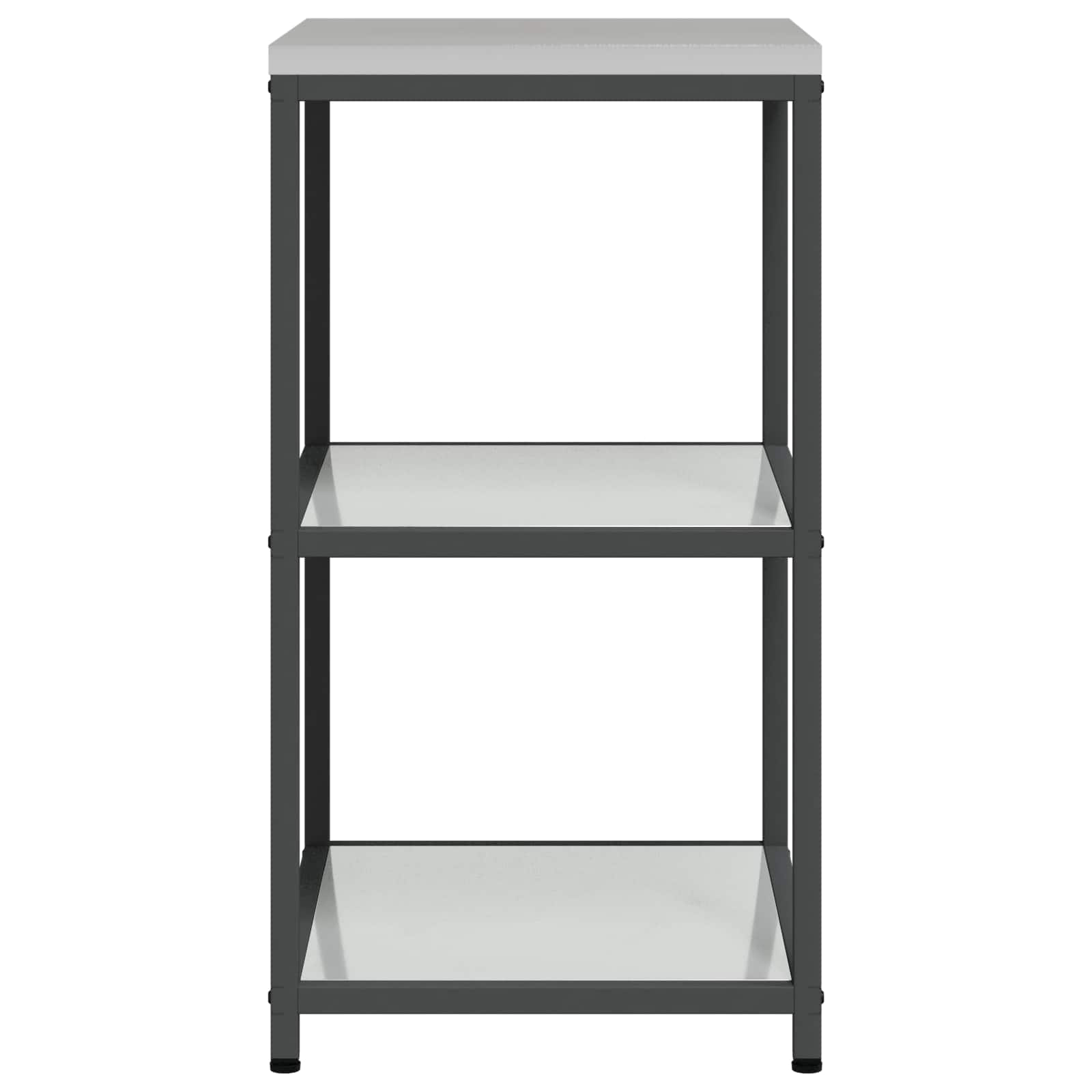 Kitchen Storage with Shelf Silver 60 x 50 x 92 cm Steel