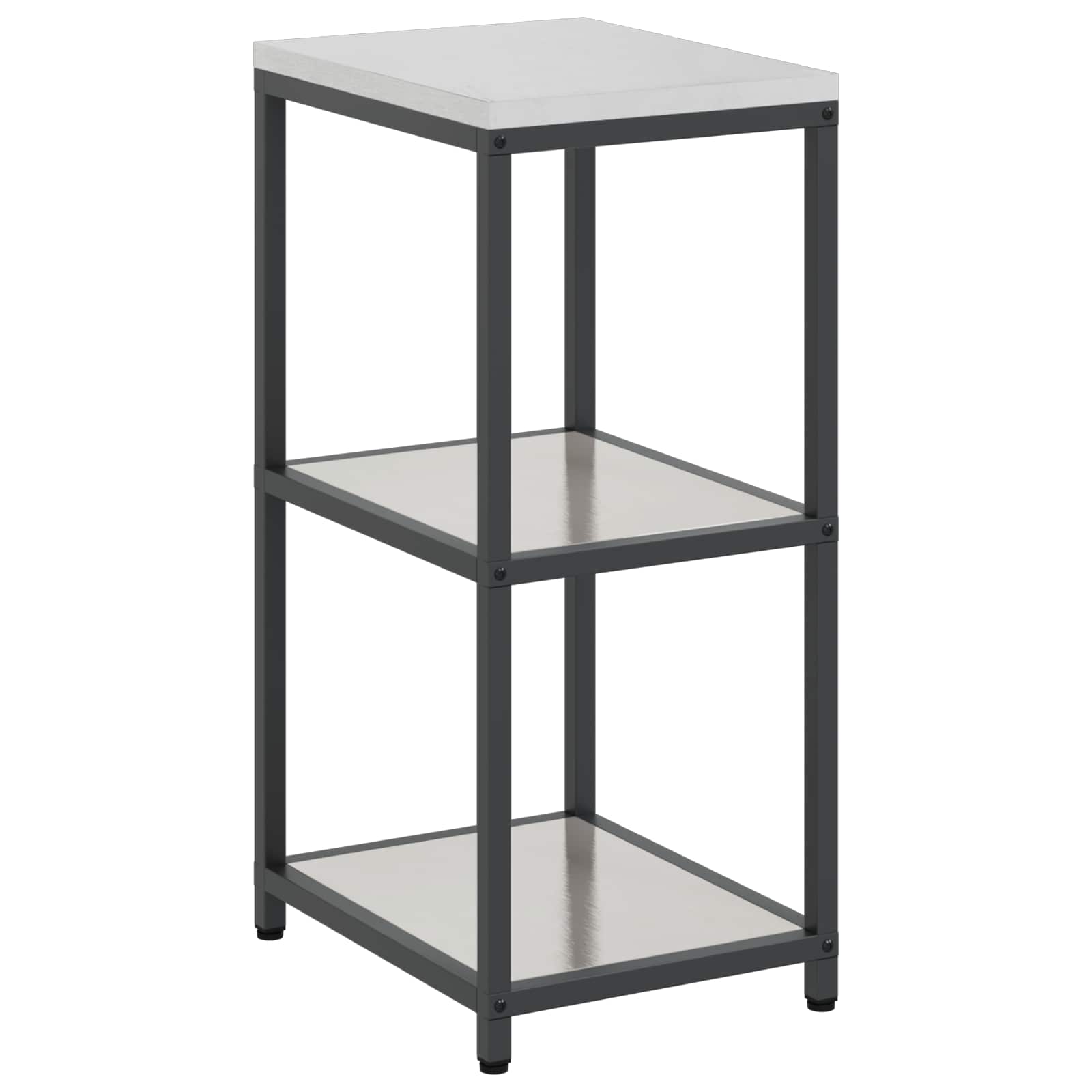 Kitchen Storage with Shelf Silver 60 x 50 x 92 cm Steel