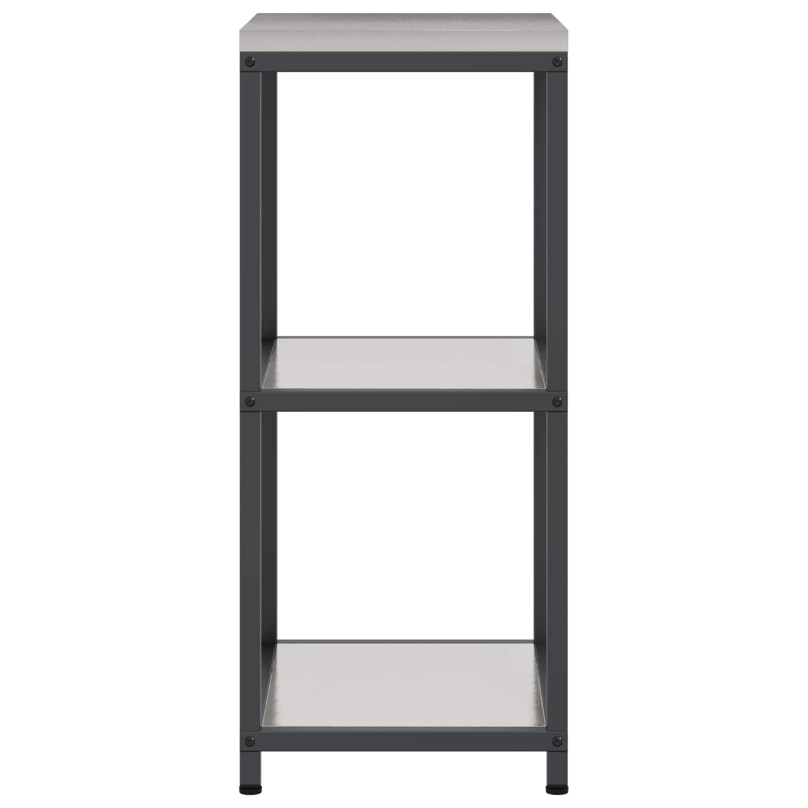 Kitchen Storage with Shelf Silver 60 x 50 x 92 cm Steel