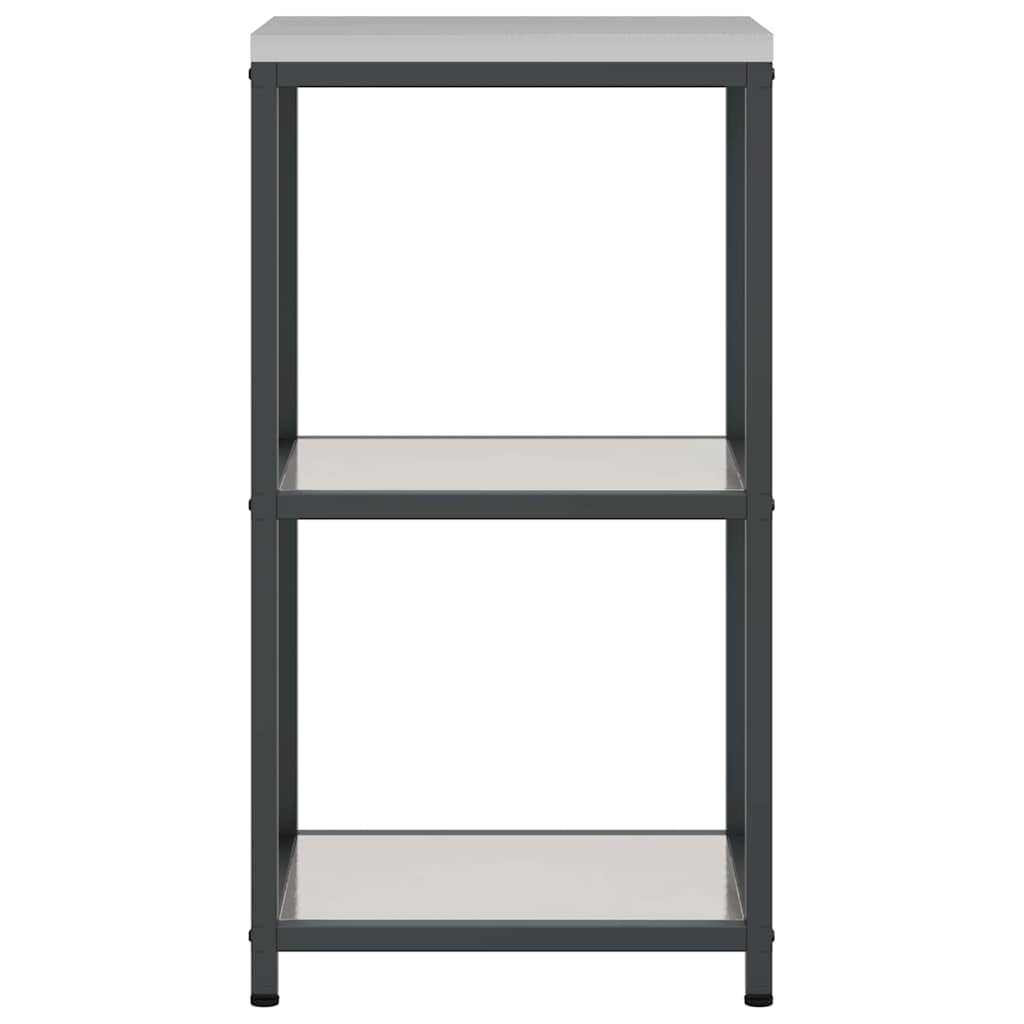 Kitchen Storage with Shelf Silver 60 x 50 x 92 cm Steel