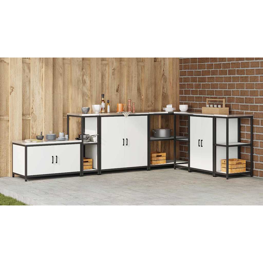 Kitchen Storage with Shelf White 60 x 50 x 92 cm Steel