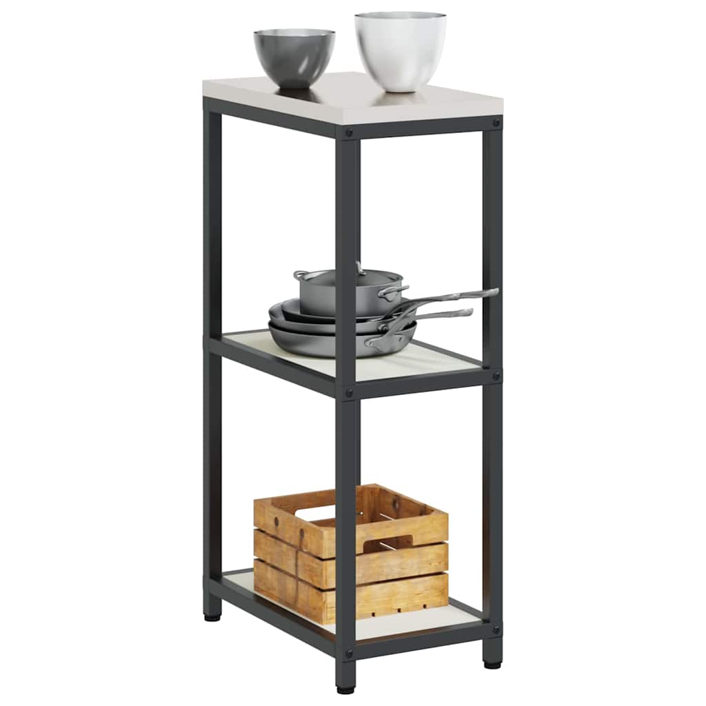 Kitchen Storage with Shelf White 60 x 50 x 92 cm Steel