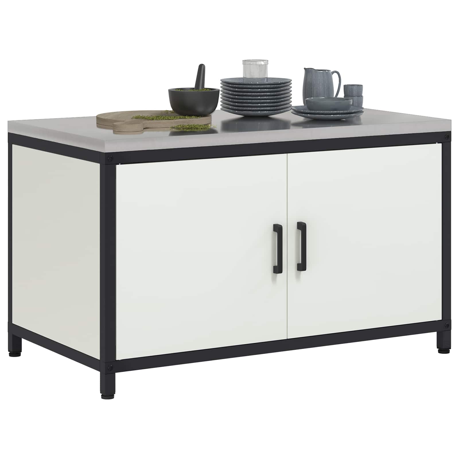 Virtuves uzglabāšana ar plauktu Balta 60 x 50 x 92 cm Tērauds