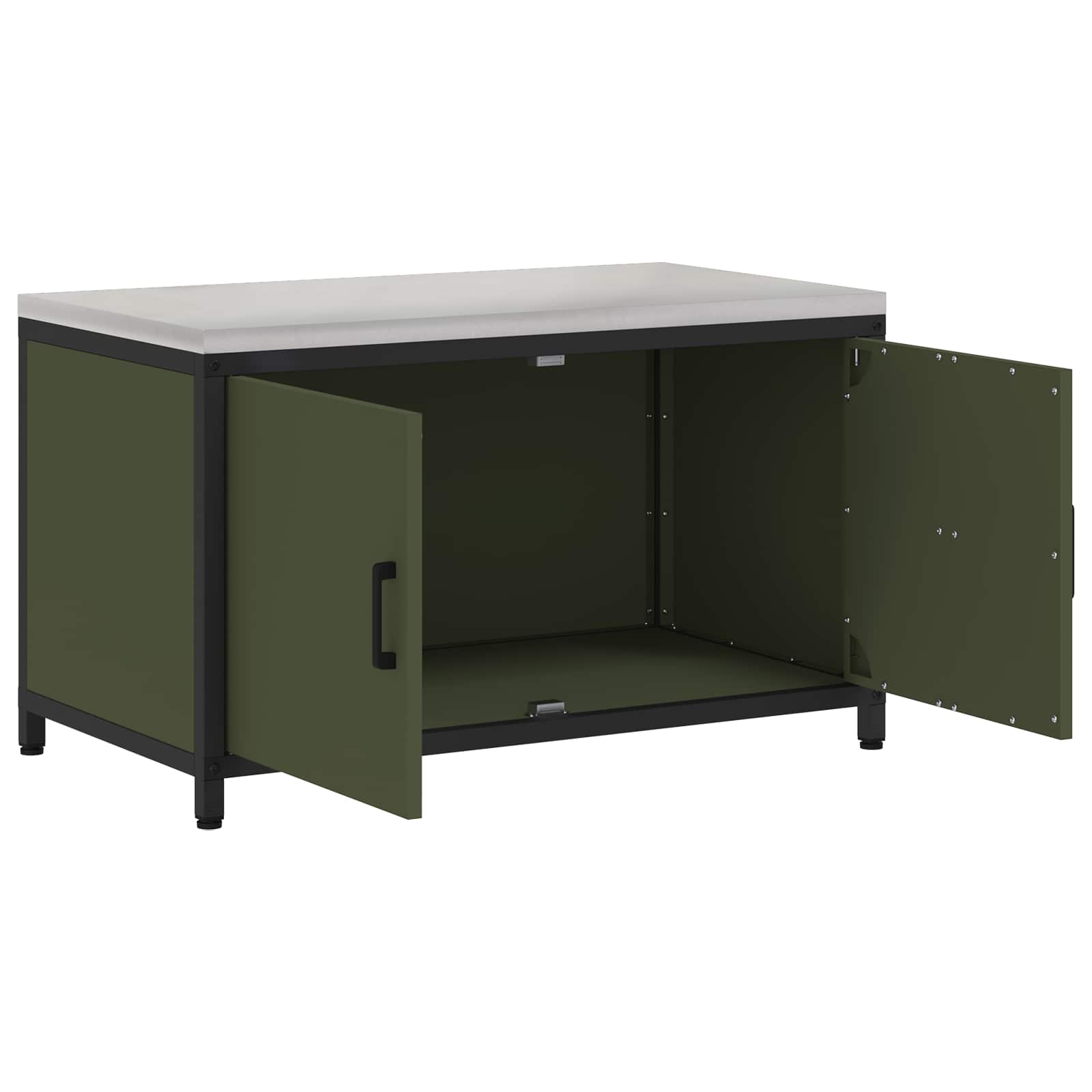 Kitchen storage Olive green 60 x 50 x 92 cm Steel