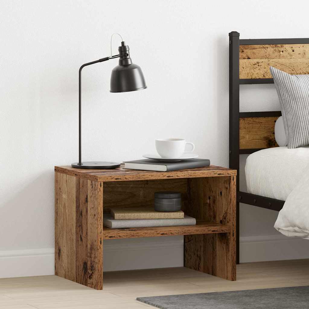 Bedside table 2 pcs Solid reclaimed wood 40 x 40 x 30 cm