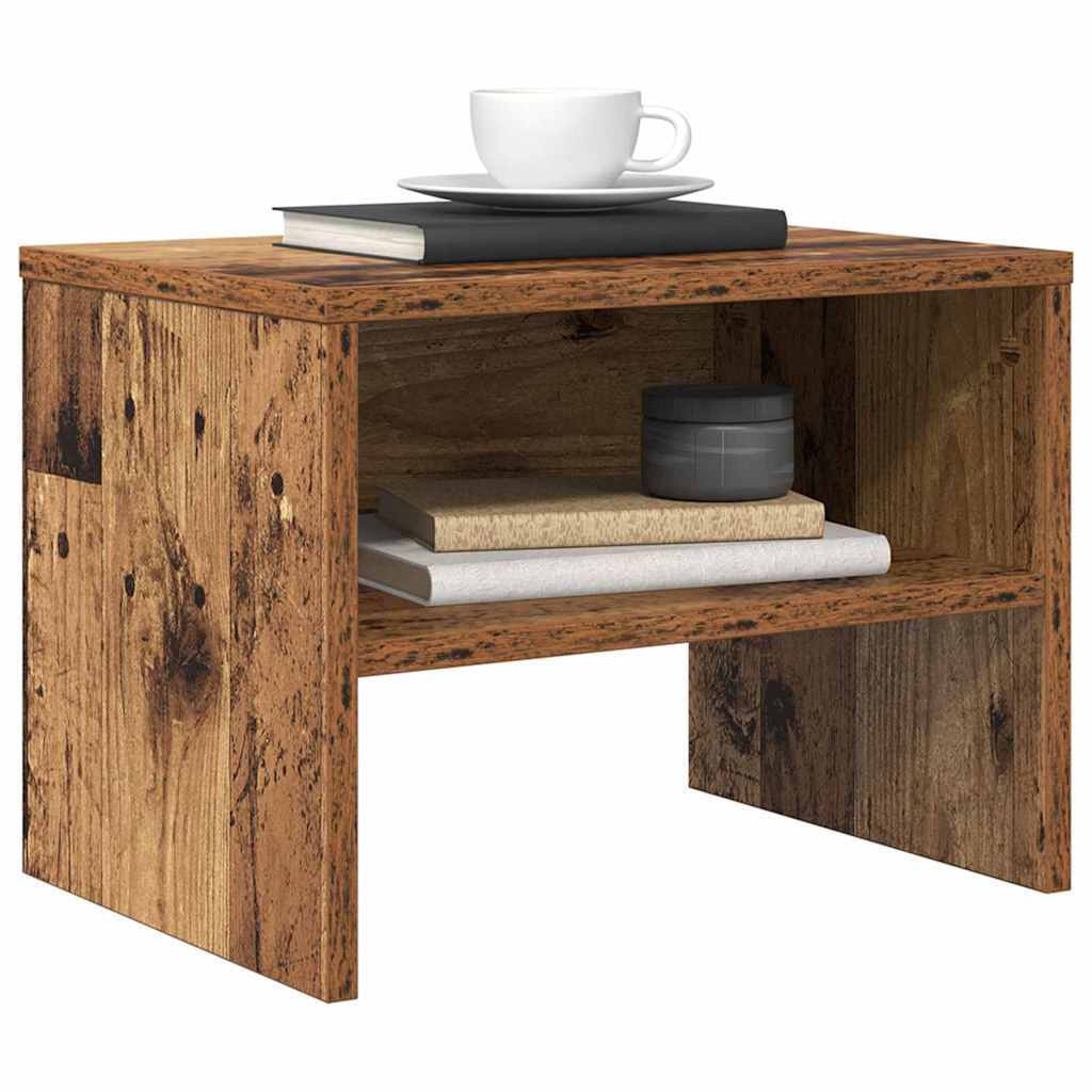 Bedside table 2 pcs Solid reclaimed wood 40 x 40 x 30 cm