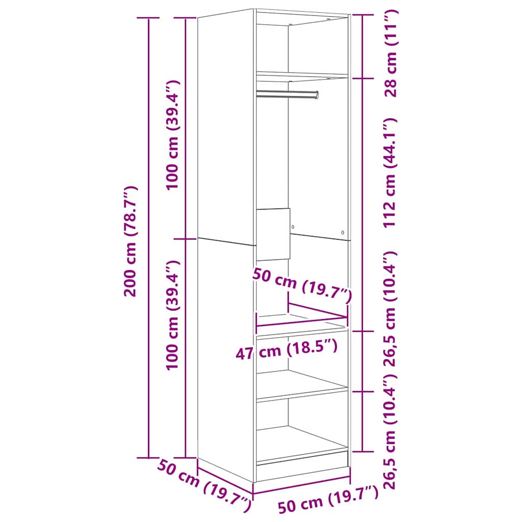 Shelf cabinet with storage artisan oak Engineered wood