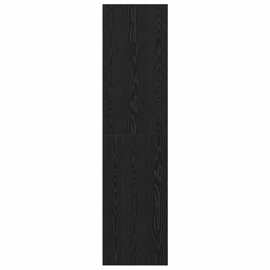 Wardrobe with shelf with storage black oak Engineered wood