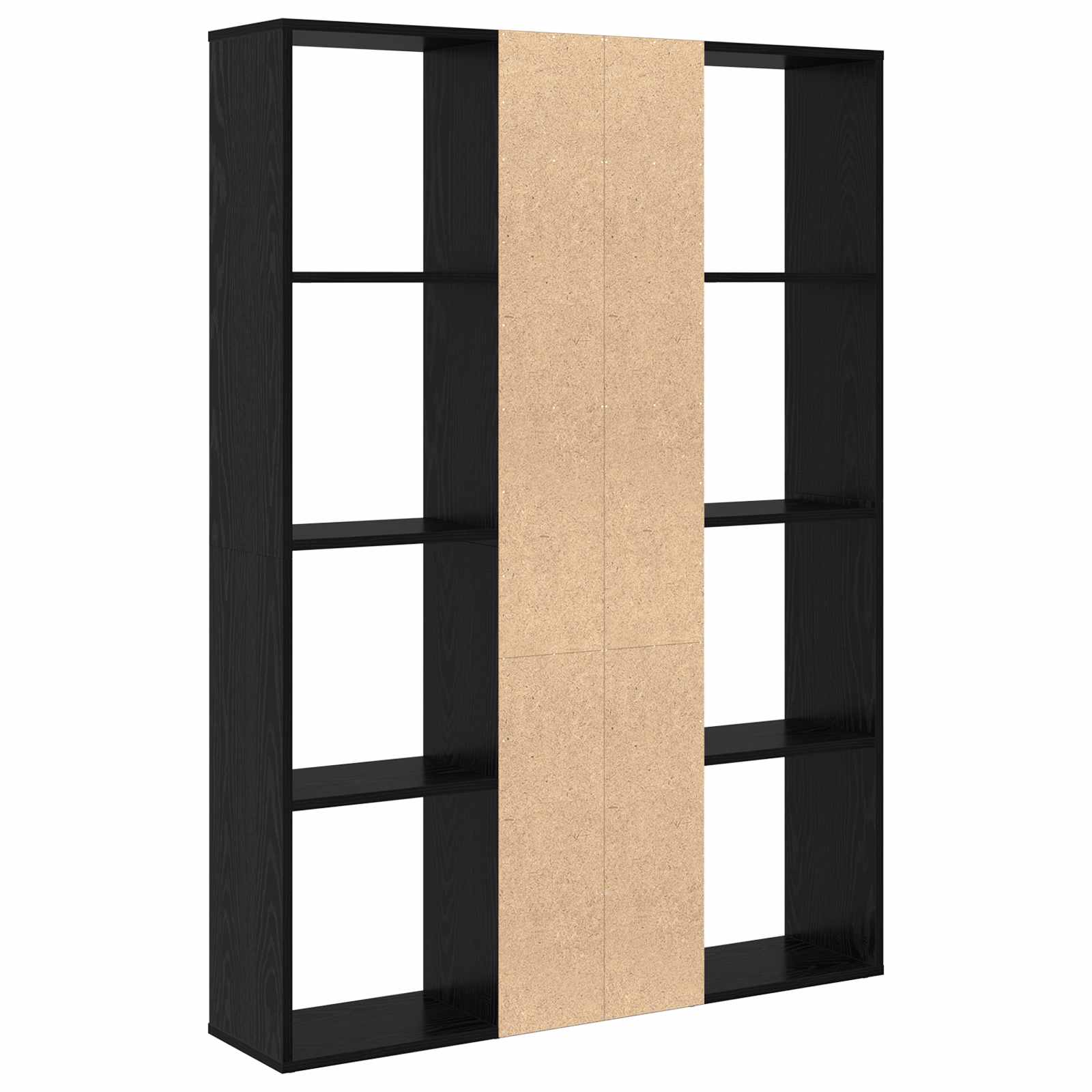 Istabas sadalītājs ar plauktu melns ozols 100 x 24 x 140 cm