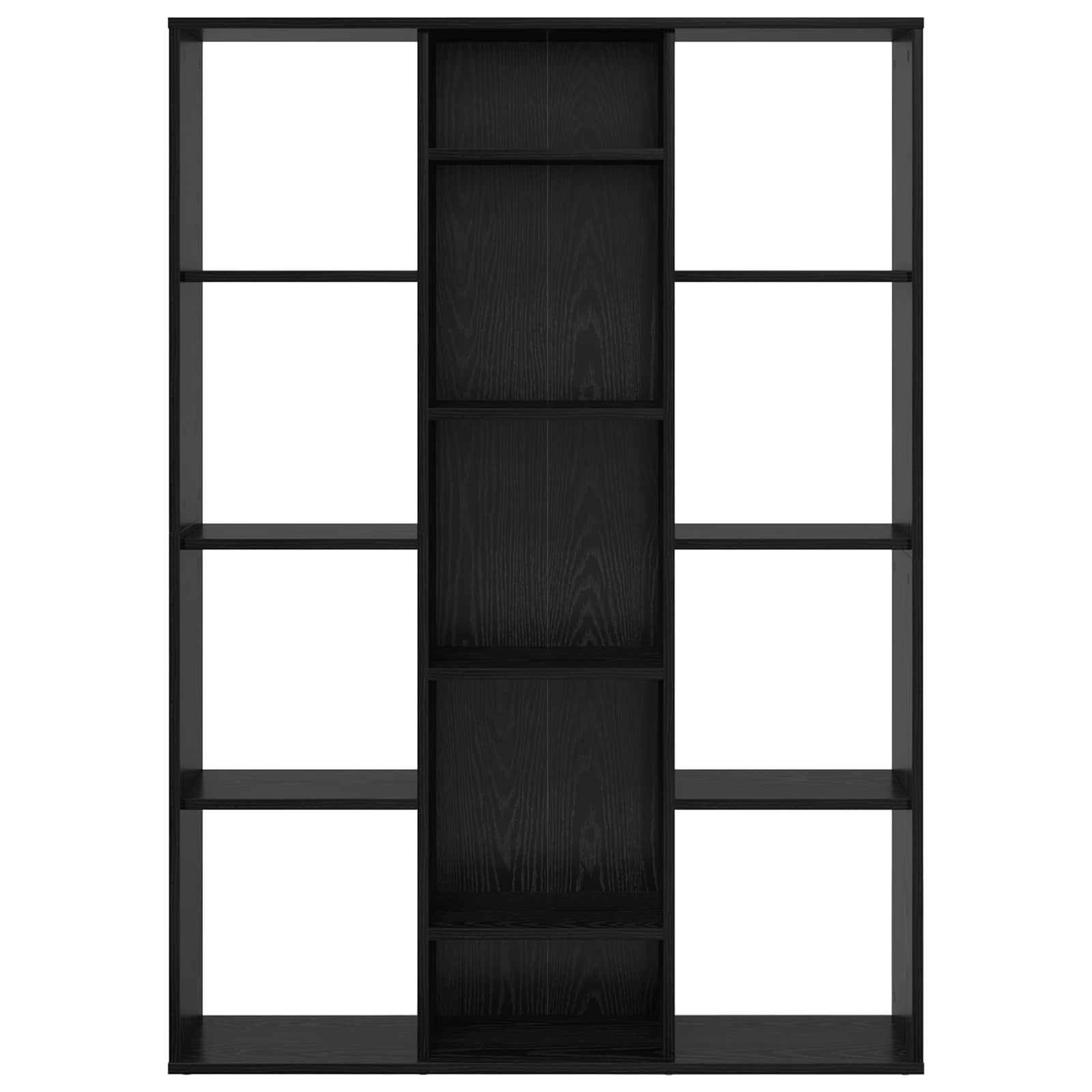 Istabas sadalītājs ar plauktu melns ozols 100 x 24 x 140 cm