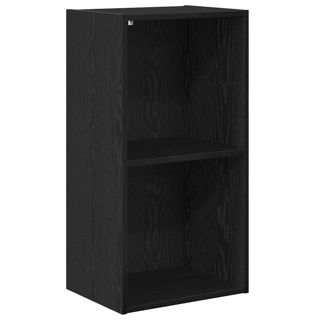 Grāmatu plaukts melns ozols 40 x 30 x 77 cm Inženierijas koks