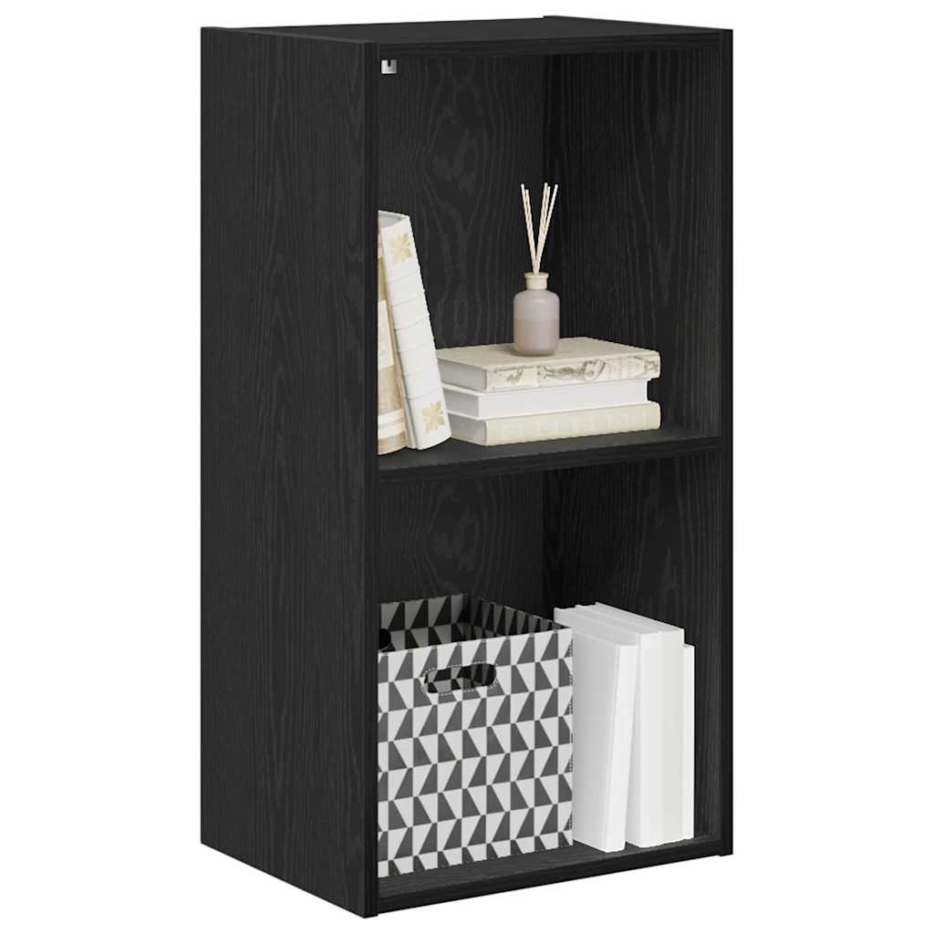 Grāmatu plaukts melns ozols 40 x 30 x 77 cm Inženierijas koks