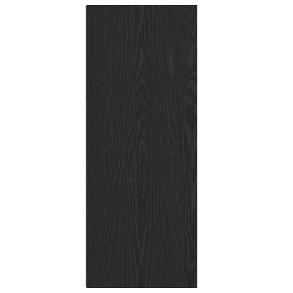 Grāmatu plaukts melns ozols 40 x 30 x 77 cm Inženierijas koks