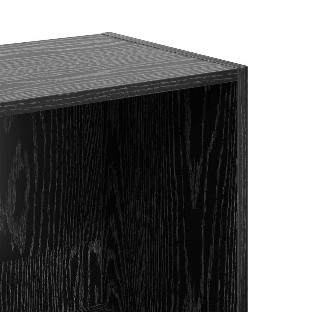 Bookcase black oak 40 x 30 x 114 cm Engineered wood
