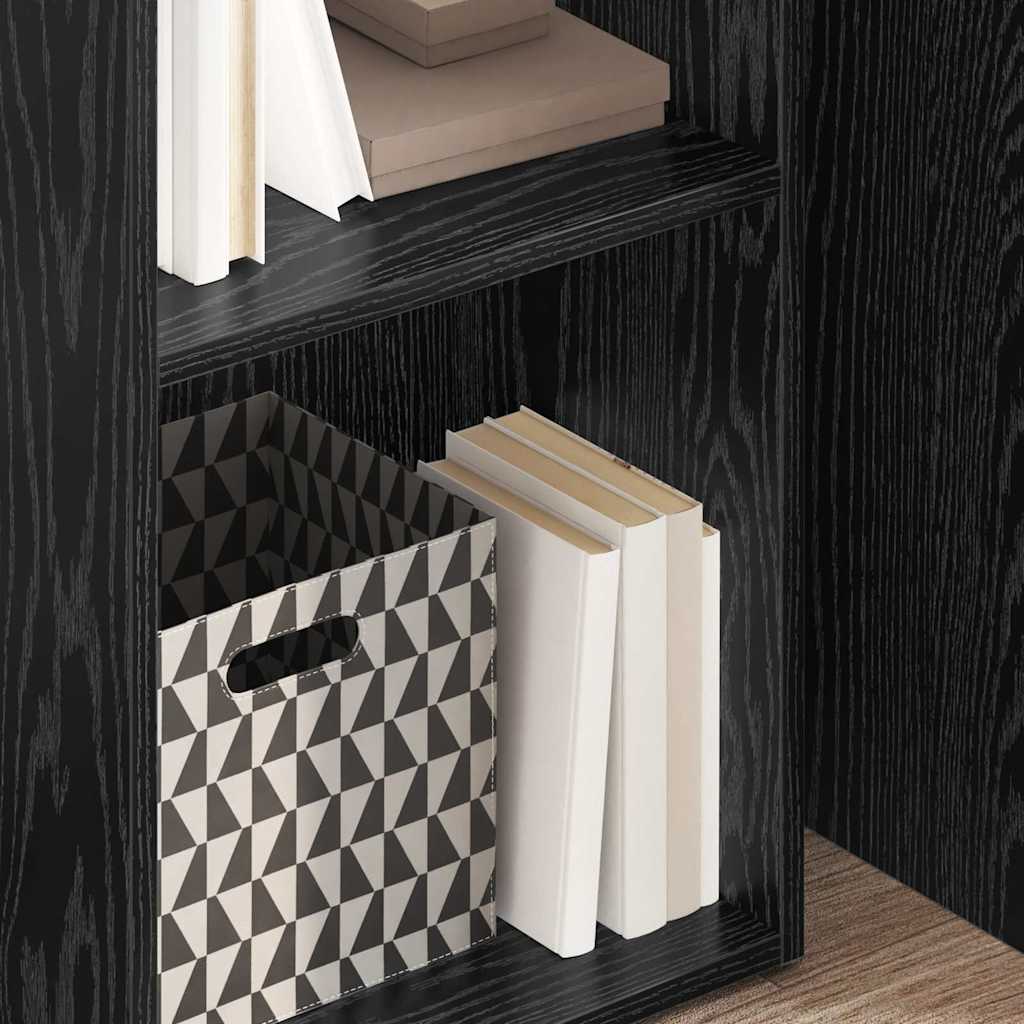 Bookcase black oak 40 x 30 x 114 cm Engineered wood